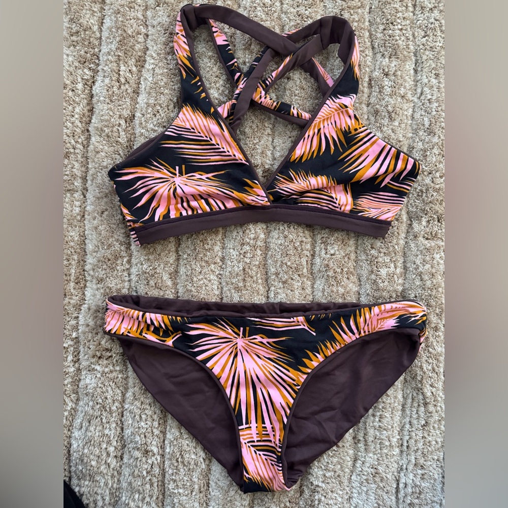 Maaji Purple / Tropical Reversible Bikini Set - Picture 4 of 6